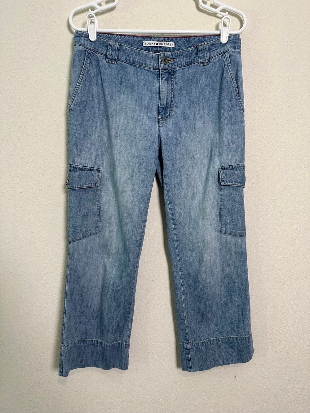 Tommy Hilfiger Y2K women's denim cargo capris see description